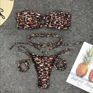New Leopard Animal Print Sexy Bikini 2 pc